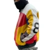8 Ball 80's Men's Old School Tri Color Genuine Leather Jacket