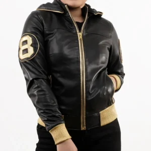 David Puddy 8 Ball Black Bomber Hooded