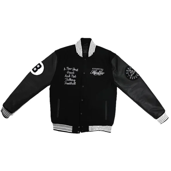 8 Ball Essential Hustler’s Women's Black Varsity Wool with Leather Jacket