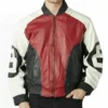 8 Ball Men's Classic Red Genuine Leather Jacket