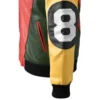 8 Ball Men's The Original David Puddy - Seinfeld Multi Color Leather Jacket