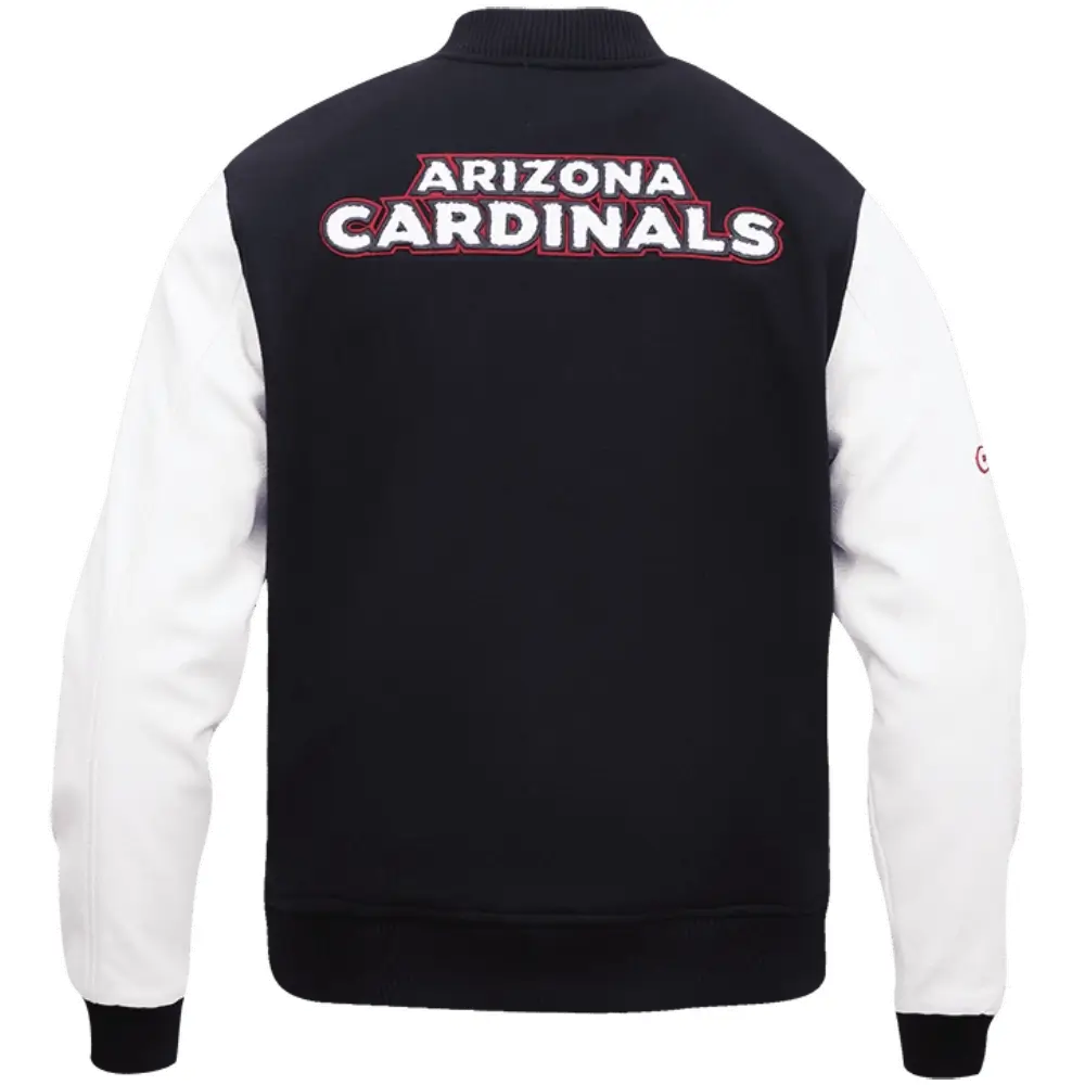 Arizona Cardinals Classic Black Wool Varsity Jacket 1