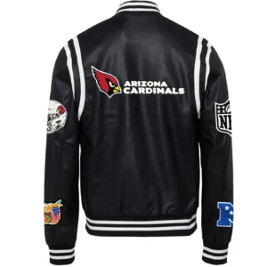 Arizona Cardinals Jeff Hamilton Black Varsity Jacket 1