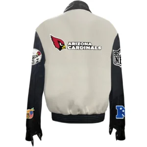 Arizona Cardinals Jeff Hamilton Off White Varsity Jacket 1