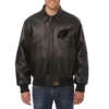 Arizona Cardinals Leather Black Bomber Jacket