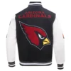 Arizona Cardinals Mashup Black Wool Varsity Jacket 1