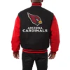 Arizona Cardinals Two Tone Black and Red Varsity Jacket 1