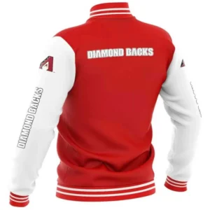 Arizona Diamondbacks Bomber Full-Snap Wool Varsity Jacket Red & White 1