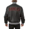 Arizona Diamondbacks Classic Black Full Leather Varsity Jacket 1