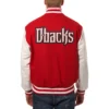 Arizona Diamondbacks Domestic Two Tone Wool and Leather Varsity Jacket 1