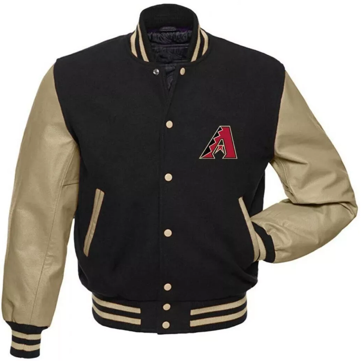 Arizona Diamondbacks Letterman Wool & Leather Varsity Jacket