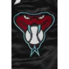 Arizona Diamondbacks Mashup Rib Knitted Satin Varsity Black Jacket 5