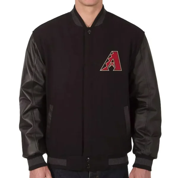 Arizona Diamondbacks Men's Black Varsity Wool Jacket