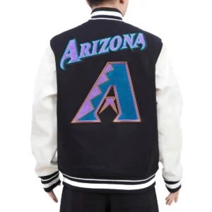 Arizona Diamondbacks Retro Classic Wool & Leather Varsity Jacket 1