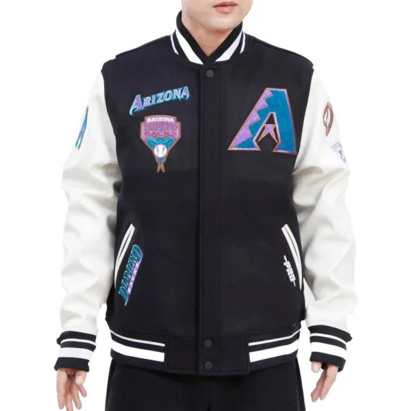Arizona Diamondbacks Retro Classic Wool & Leather Varsity Jacket