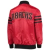 Arizona Diamondbacks The Captain II Full-Zip Satin Varsity Red Jacket 1