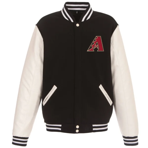 Arizona Diamondbacks Two Tone Wool & Faux Leather Varsity Jacket