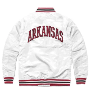 Arkansas Razorbacks Leaning Hog Logo Varsity Jacket 1