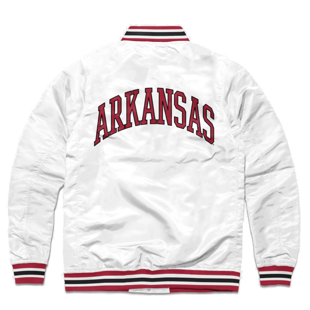 Arkansas Razorbacks Leaning Hog Logo Varsity Jacket 1