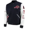 Atlanta Braves Classic Logo Wool & Leather Varsity Jacket