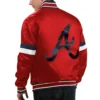 Atlanta Braves Home Game Red Satin Varsity Jacket 1