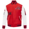 Atlanta Braves Old English Wool & Leather Varsity Jacket