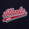 Atlanta Braves Script Tail Women’s Wool & Leather Varsity Jacket 5