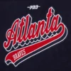 Atlanta Braves Script Tail Women’s Wool & Leather Varsity Jacket 6