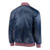 Atlanta Braves The Diamond Full-Snap Satin Varsity Jacket – Navy 1