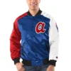 Atlanta Braves Tri-Color Full-Snap Satin Varsity Jacket 3