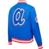 Atlanta Braves Women’s Retro Classic Satin Varsity Jacket 3