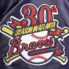 Atlanta Braves World Series Rib Knitted Satin Varsity Jacket – Navy 2