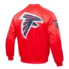 Atlanta Falcons Big Logo Red Varsity Jacket 3
