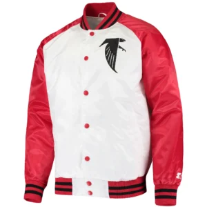 Atlanta Falcons Clean-Up Hitter White Varsity Jacket