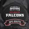 Atlanta Falcons Crest Emblem Black Varsity Jacket 5