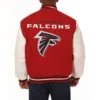 Atlanta Falcons Domestic Two Tone Wool Varsity Red Jacket 1