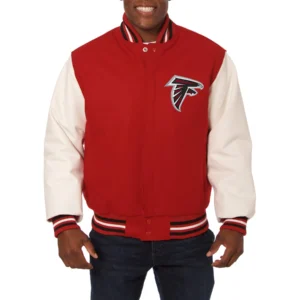 Atlanta Falcons Domestic Two Tone Wool Varsity Red Jacket