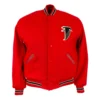 Atlanta Falcons Ebbets 1967 Red Varsity Jacket