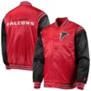 Atlanta Falcons Enforcer Red and Black Varsity Jacket 3