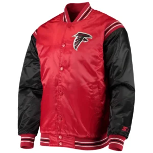 Atlanta Falcons Enforcer Red and Black Varsity Jacket
