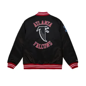 Atlanta Falcons Heavyweight Satin Black Jacket 1