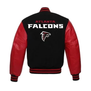 Atlanta Falcons Letterman Red Varsity Jacket 1