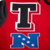 Atlanta Falcons Mashup Wool Red and Black Varsity Jacket 4