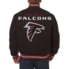Atlanta Falcons One Color Handmade Black Varsity Jacket 1