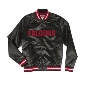 Atlanta Falcons Throwback Wordmark Satin Jacket
