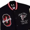 Atlanta Falcons X OVO Black and White Varsity Jacket 2
