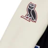Atlanta Falcons X OVO Black and White Varsity Jacket 3