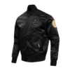 Atlanta Hawks Black and Gold Varsity Black Jacket 1