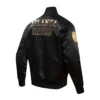 Atlanta Hawks Black and Gold Varsity Black Jacket 2