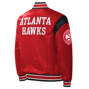 Atlanta Hawks Force Play Varsity Red Jacket 1